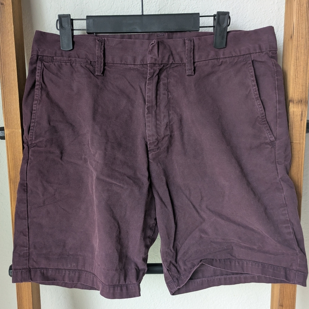 Old Navy Men's Dark Purple Flat Front Shorts